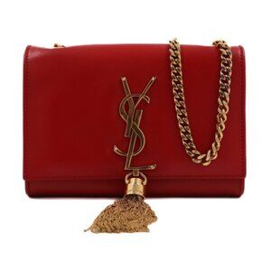 Yves Saint Laurent Red Leather Monogram Mini Kate Tassel Bag 750-080625